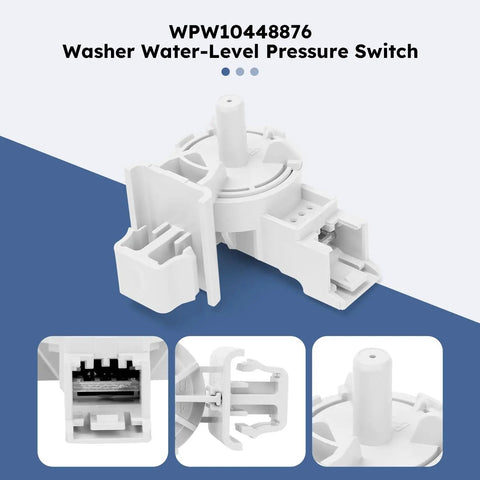 Washer Water Level Pressure Switch Replacement For Home Laundry, Precise Water Level Sensor, close-up views and details