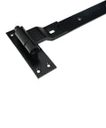 Heavy Duty Hook And Band Hinges For Shed Barn Gates Badass Durability And Sturdy As Heck Solid Black Metal Hardware for secure installation.