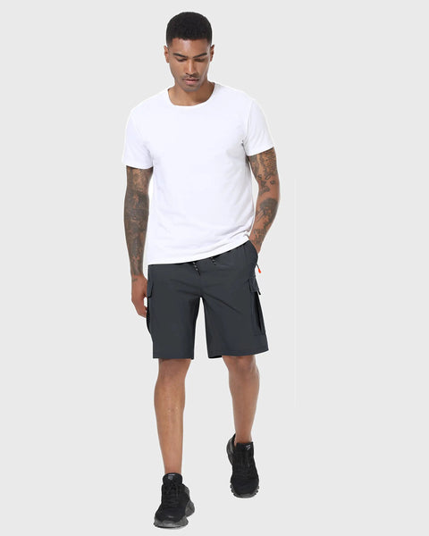 Quick Dry Cargo Shorts For Men With Stretch Lightweight Hiking Shorts With Five Pockets No Lining Dark Gray All Day Comfort
