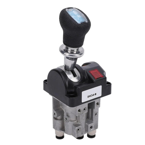 Proportional Control Valve With PTO Switch For Dump Trucks Built Tough Heavy Duty Aluminum Plastic Four Hole, side view.