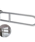 Flip Up Toilet Grab Bar 31.5 Inch Stainless Steel Wall Mounted Safety Bar, anti rust, sturdy for disabled and elderly use