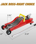 Floor Jack 2.5 Ton Hydraulic Low Profile Trolley Car Jack With Portable Storage Case And Lifting Range 3.5 To 14 Inches