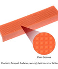 Heavy Duty Magnetic Vise Jaw Covers 5 Inch Nylon Bench Protectors featuring slick grooves for secure holding of items.