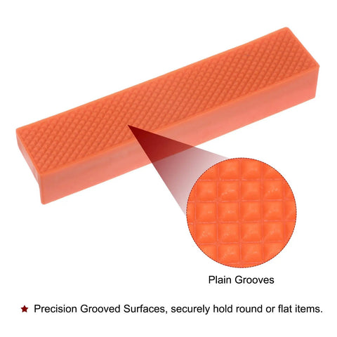 Heavy Duty Magnetic Vise Jaw Covers 5 Inch Nylon Bench Protectors featuring slick grooves for secure holding of items.