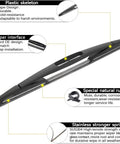 Fresh Rear Wiper Arm And Blade Direct Swap For Cadillac Escalade GMC Yukon Chevy Tahoe And Suburbans close-up of robust plastic and rubber components.