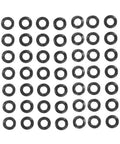 Wave Washer Kit 500 Pcs Wave Gasket Springs Steel For Electrical Connectors And Machinery, Heavy Duty Compression Washers, Thrust Seals To Prevent Loosening, Durable Rust Resistant Elasticity, Sealing Element Set, black steel washers arranged in rows