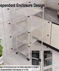 Hella Sturdy 5 Tier Metal Storage Rack With Swivel Wheels For Kitchen Or Pantry Heavy Duty Adjustable Shelving Unit featuring removable shelves.