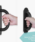 Two Pack 8 Inch Heavy Duty Door Pull Handles for Outdoor Metal Gates and Doors, Powder Coated Matte Black with Non Slip Grip