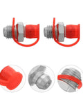 Healeep Heavy Duty Grease Zerk Fitting Replacement Kit 20 Pack Precision Iron And Rubber Components For Car Truck Hydraulic Auto Fuel System Repair, red cap detail