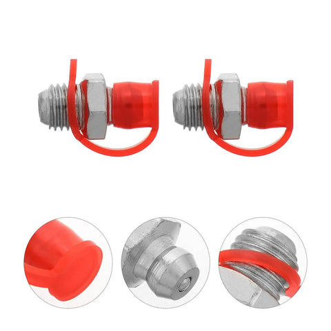 Healeep Heavy Duty Grease Zerk Fitting Replacement Kit 20 Pack Precision Iron And Rubber Components For Car Truck Hydraulic Auto Fuel System Repair, red cap detail