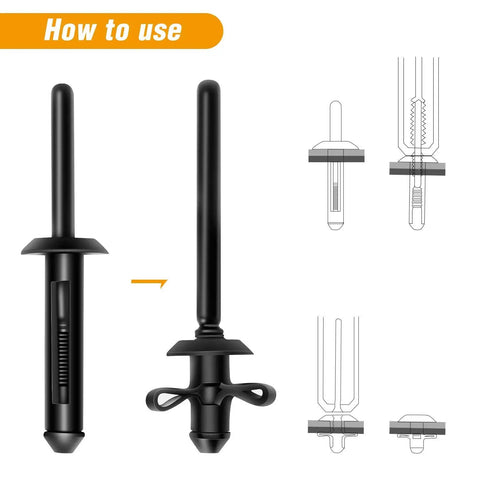How to use the Badass 60 Piece Auto Body Trim Pack With Fender Flare Clips And Rocker Molding Retainers For Jeep Wrangler Chrysler Ford Rig Plus Slick Fastener Puller Tool.
