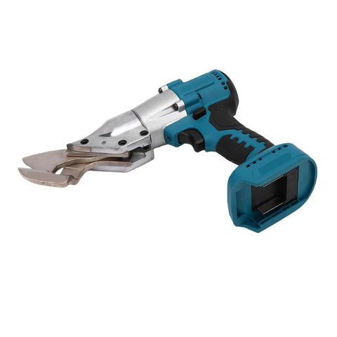 Serounder Cordless Metal Shear with 400Nm Torque And Electric Sheet Metal Cutter Featuring 360 Degree Rotating Head For Battery Powered Cutting Tasks Made Easy With Seamless Compatibility For Your Existing Bl18 Series Batteries No Adapter Needed To Start, showcasing a portable electric shear with rotating blades.