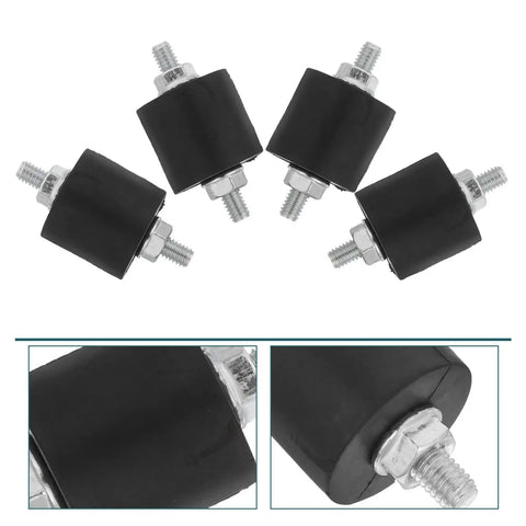4 Pack Heavy Duty Air Compressor Vibration Mounts Rock Solid Dampening Pads M6 Threaded Steel Isolators for noise reduction