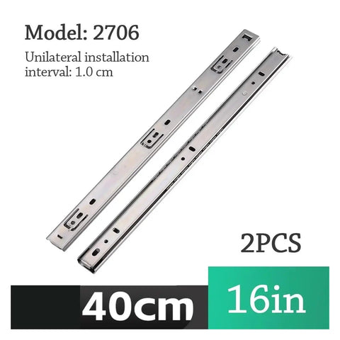 Two Pack Smooth Glide Bearing Drawer Slides 10mm Wide Hardware Kit For Cabinets And Drawers Easy Install Quiet Friction Reducing Rails