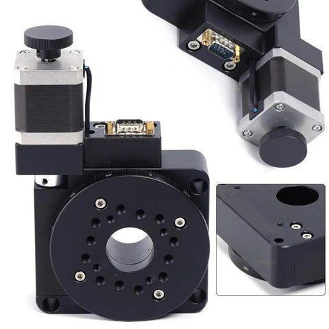 Motorized 100mm Optical Rotation Platform With High Precision Electric Rotation Stage for 3D Scanning Metrology and Precision Machining.