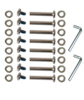 Inline Skate Wheel Axle Repair Kit With 6mm Hex Shaft Screws And 30mm Length Includes 8 Shafts 8 Screws 16 Washers 2 Wrenches