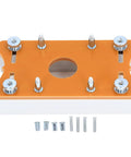 Heavy Duty Top Tier Aluminum Alloy Router Table Insert Plate Featuring Precision 65mm Slotted Groove for woodworking with mounting screws.