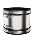 Heavy Duty Shielded PVC Pipe Coupling For Stress Free Cast Iron To Plastic Plumbing Connections Featuring Reinforced Stainless Steel Build And Rugged As Nails Durability, copper color, ID 8.65 in.