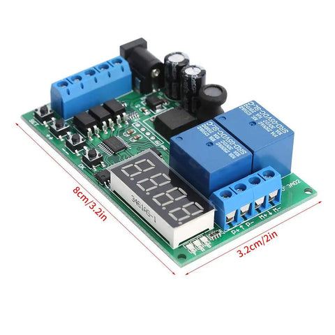 Heavy Duty Multifunction Time Relay And Motor Control Board Built For Low Voltage Industrial Gear, 8cm x 3.2cm circuit board.