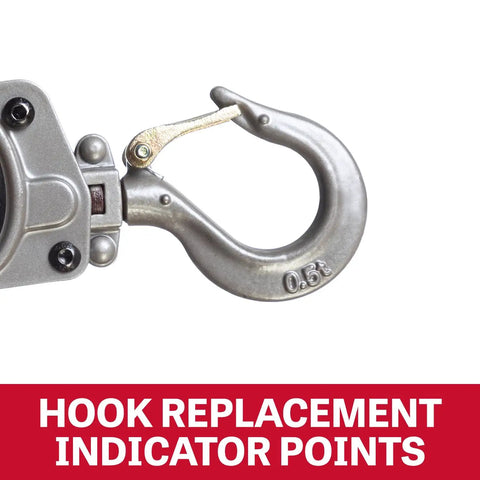 Half-Ton Mini Puller Lever Hoist With Five-Foot Lift For Tight Spots, Lightweight Industrial-Grade Design, 360-Degree Rotating Alloy Hooks, Overload Indicator, Needle Bearing Construction
