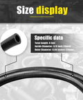 Inner 5/8 Inch Heater Hose, 6 Feet Long, Black With Safety Stripe, Standard Grade Automotive Hose For Cooling And Heating Systems, Flexible Rubber Replacement For Cars And Trucks, Durable And Leak Resistant size display