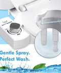 Bidet Toilet Seat Attachment With Fresh Water Sprayer, Easy No Tool Install, Universal Fit, Self Cleaning Nozzle detail