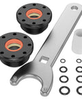 Front Mount Hydraulic Steering Cylinder Seal Kit With Pin Wrench For Pivot Front Mount Cylinders, Premium Aftermarket Replacement Fits HC5340 HC5341 HC5342 HC5343 HC5344 HC5345 HC5346 HC5347 HC5348 HC5358 HC5365, Easy Install.