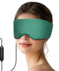 Ultra Soft Heated Eye Mask With Adjustable Warmth To Soothe Dry Eyes And Sinus Pressure Plush Silk Like Face Heating Pad on user