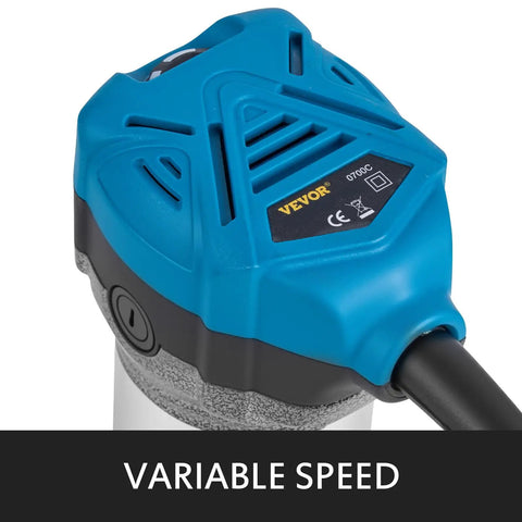 Built Like A Tank Compact Router With Fixed Plunge And Tilt Bases, 1.25 HP woodworking tool with variable speed control features.