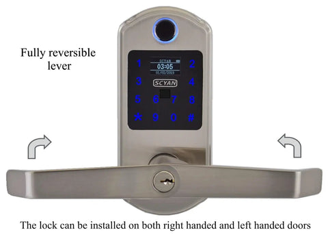 Smart 4 In 1 Keyless Door Lock With OLED Display And Fingerprint Code Access Biometric Touchscreen Entry No Key Hassle Hands Free Dual Verification Stores Up To 100 Fingerprints And Codes Easy Install Digital Door Lock For Home And Apartment Security