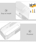 Heavy Duty Clear Acrylic Under Desk Laptop Holder Mount With Reliable Adhesive And Screws Wall Mounted Bracket, installation screws included.