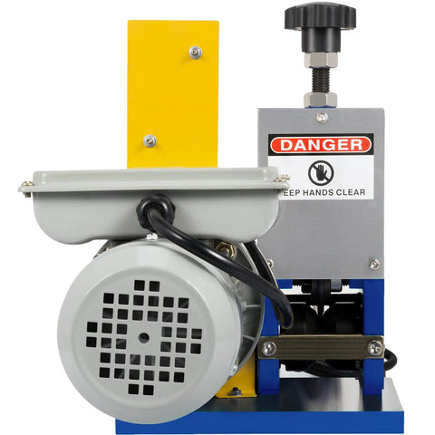 Heavy Duty Electric Wire Stripping Machine Automatic Cable Cutter 0.05 To 0.98 Inch Range Plug And Play Portable Drill Tool Includes Extra Blade For Scrap Copper Recycling Dark Blue