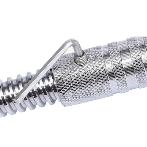 Steel connector for home workouts, slip-proof grip, turn your dumbbells into a barbell with this heavy duty steel connector.