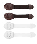 Easy Peasy Baby Proofing Locks 4 Pack For Cabinets, Drawers, And Fridge Belt Design Adhesive Safety Locks, Kid Safe