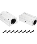 Smooth Ride SCS16LUU Linear Motion Ball Bearing Slide Bushing Set For 16mm Round Shaft Built Like A Tank Aluminum Block, includes screws.