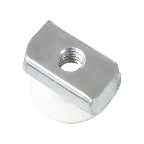 20 Pack Heavy Duty 3/8-16 Strut Channel Cone Nuts and Twirl Fasteners for Unistrut Channels close-up view of cone nut with silver finish