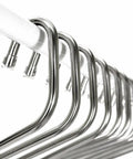 Heavy Duty 8mm Stainless Steel Pants Hanger With V Hook And Reverse S Non Slip Grip For Jeans And Trousers Closet Organizer Gray
