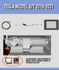 Tesla Model 3/Y 2019-2021 dashboard with Six Piece Tesla Diagnostic Cables Set For Model S 3 X Y With USB OBD2 Diagnostic Tools Adapter