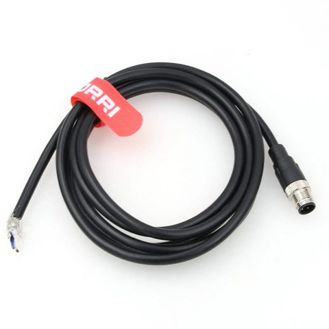 M12 4 Pin A Coded Aviation Connector Cable For Sensor And Actuator Devices Shielded PVC Black Coil with Connector