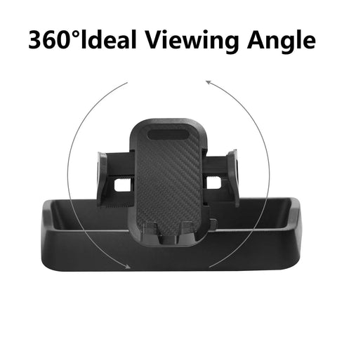 Upgrade Rugged Dashboard Cell Phone Holder For Jeep Wrangler TJ 1997 2006 showing 360° rotation feature for smartphones.