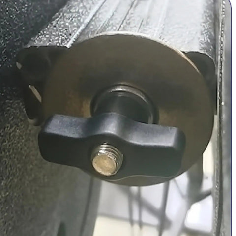 Close-up of 10 Pack Black M8 Through Hole T Knobs Built Tough Quick Release Clamping Nuts for T Track use.