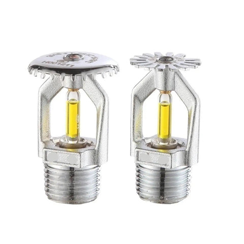 Ace Five Pack Fire Sprinkler Heads With Up And Down Spray Pattern For Hassle Free Ceiling Install DN15 79C Activation showing two head designs