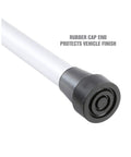 Close-up of rubber cap end on Universal Hood Prop Rod Extends From 21 Inches To Nearly 48 Inches, Handy Go To Auto Repair Tool.