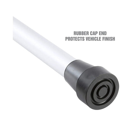 Close-up of rubber cap end on Universal Hood Prop Rod Extends From 21 Inches To Nearly 48 Inches, Handy Go To Auto Repair Tool.