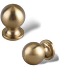 Dope Champagne Bronze Cabinet Knobs 10 Pack Round Ball Pulls For Kitchen And Bathroom Cabinets, Single Hole Zinc Alloy Handles