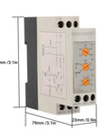 Voltage Monitoring Relay For Single Phase Systems With Adjustable Over Voltage And Under Voltage Protection, 35mm DIN Rail Mount, DC 48V