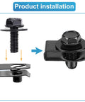 Must Have 100 Pc M6 1.0 Body Bolts And U Nuts Kit For Most Cars Rust Resistant Steel Black Universal Fastening Hardware installation guide
