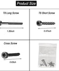 Product size of 18 Piece Vacuum Screw Kit For V6 V7 V8 V10 V11 Vacuum Cleaners showing T8 long, short, and cross screws.