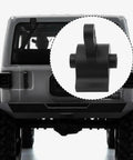 Rear Upper Link Riser For Axial SCX10 III AR45P Shafts One Tenth Scale RC Crawler; black aluminum part, dual height settings