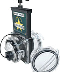 Clear 3 Inch Waste Valve Sewer Gate With Two Caps For RV Camper Trailer No Mess Easy Visual Inspection Durable Build Smooth Flow